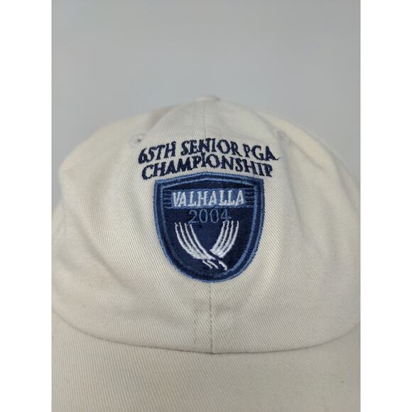 Vintage 65th Senior PGA Championship 2004 Slideback Hat Cream Embroidered Logo - Picture 3 of 10